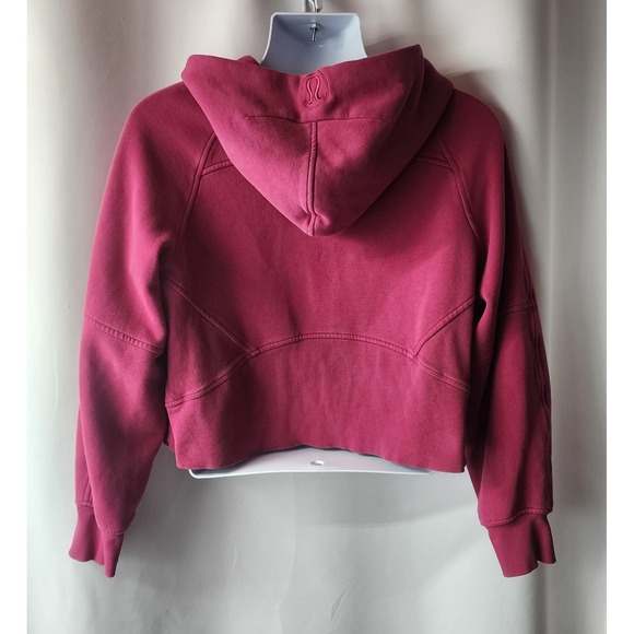 Vintage Cropped‎ Lululemon Hoodie Pink Oversized Y2K Athletic Full Zip M - Picture 2 of 14